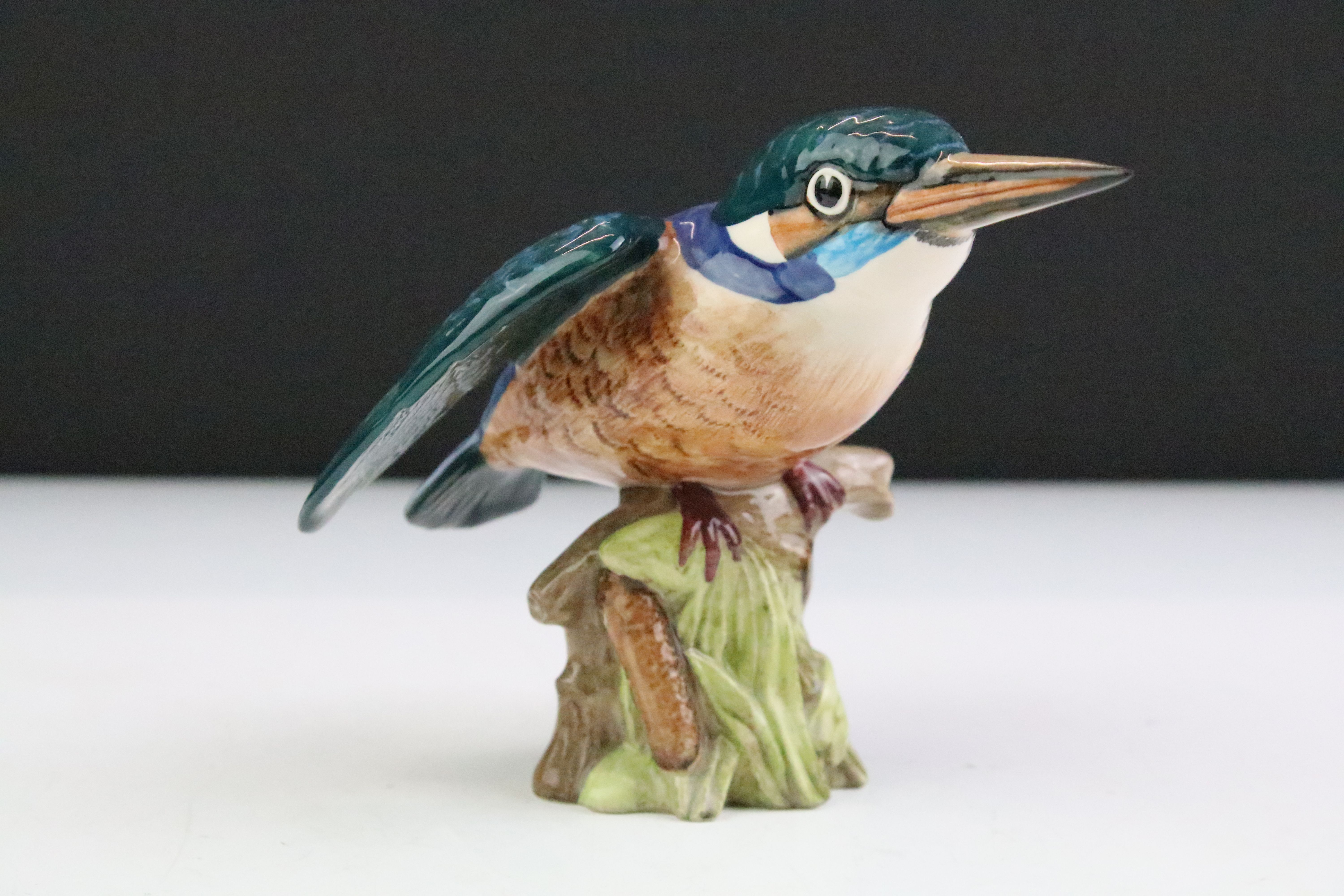 Beswick porcelain model of a Kingfisher, printed mark to base, approx 11.5cm high