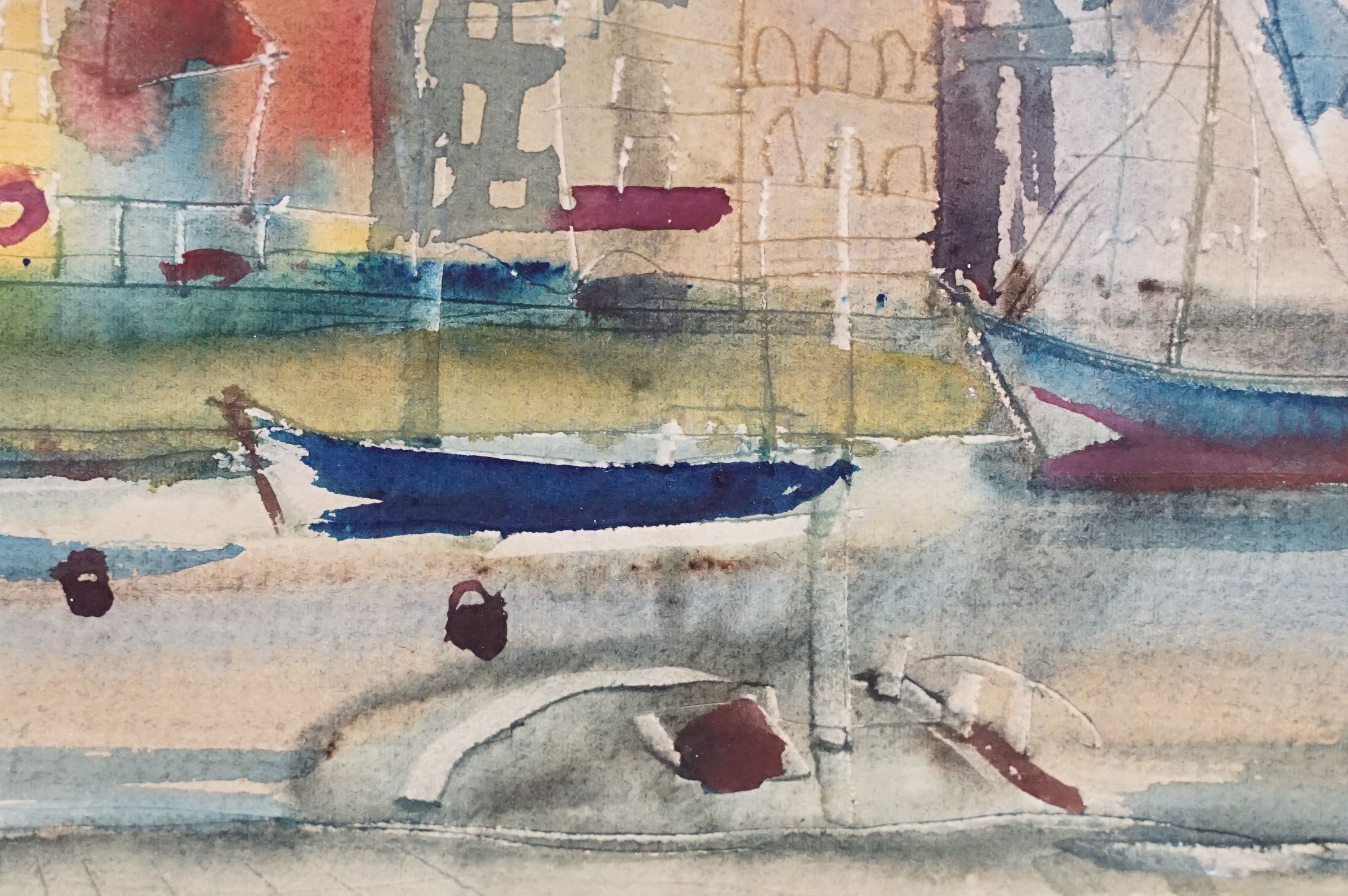 G Roland, harbour scene, watercolour, signed lower left and dated '68, 31 x 38cm, framed and glazed - Image 5 of 9