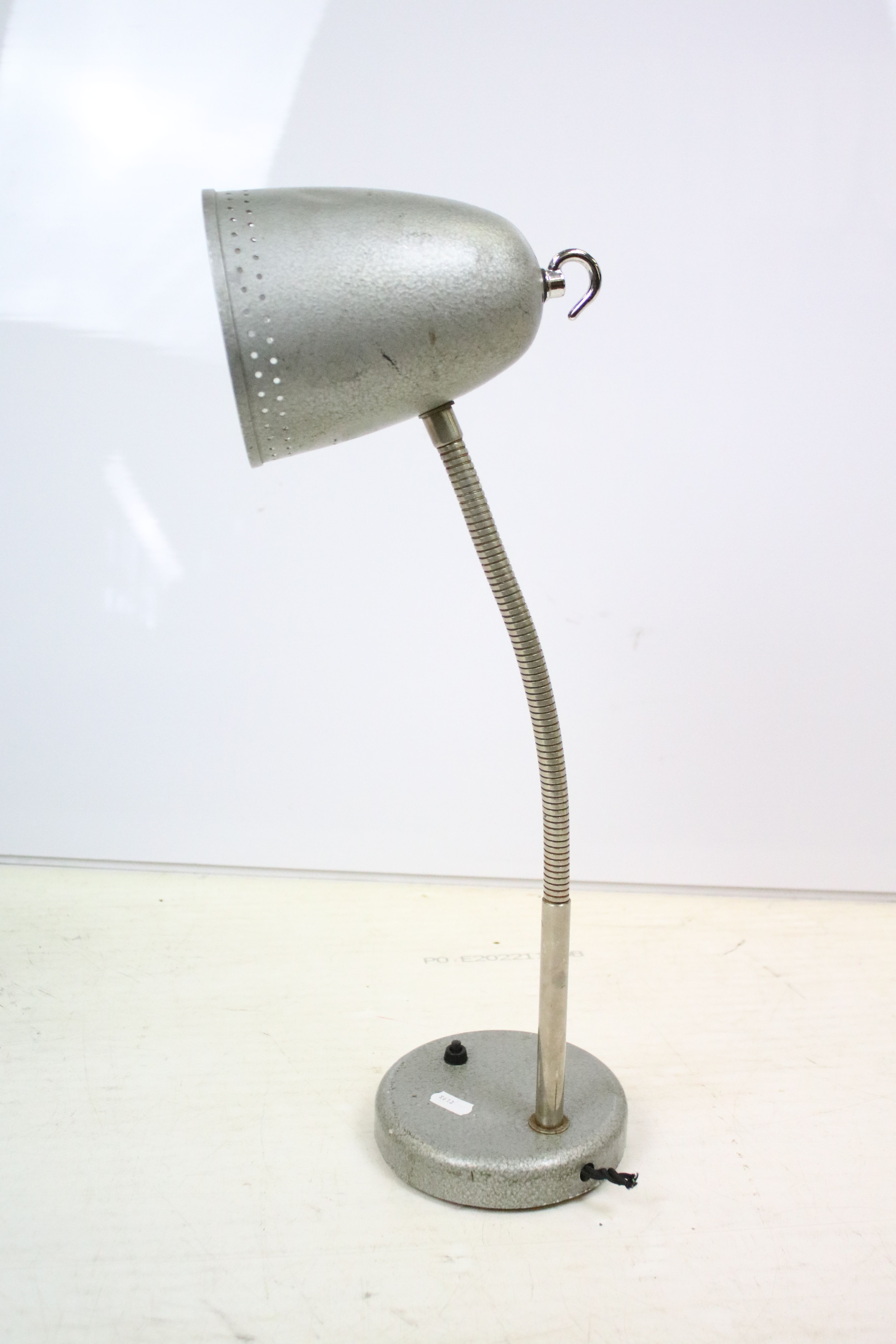 Mid 20th century industrial style anglepoise desk / work lamp, together with a wooden table lamp - Image 2 of 5