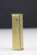 Vintage Dunhill ' Cartier-Licence ' Cigarette Lighter with engine turned case, 6.5cm high