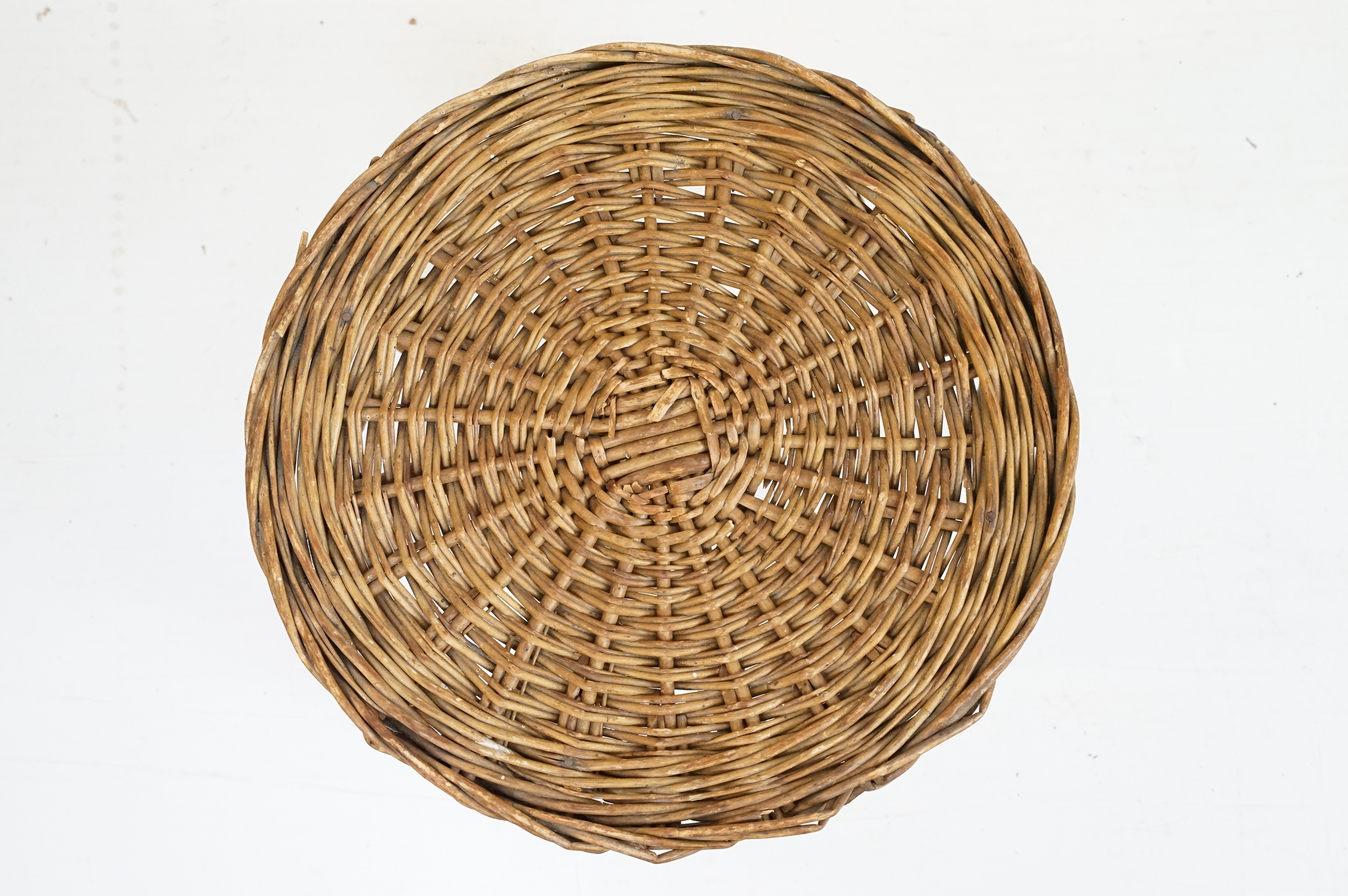 Pair of Wicker & Bamboo Stool or Stands, 36cm diameter x 36cm high - Image 3 of 7