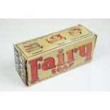 Collection of vintage mid Century soaps in original packaging including Fairy and Brio.