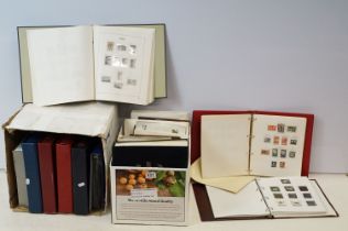 Large collection of British, Commonwealth & European stamps and first day covers housed within 13