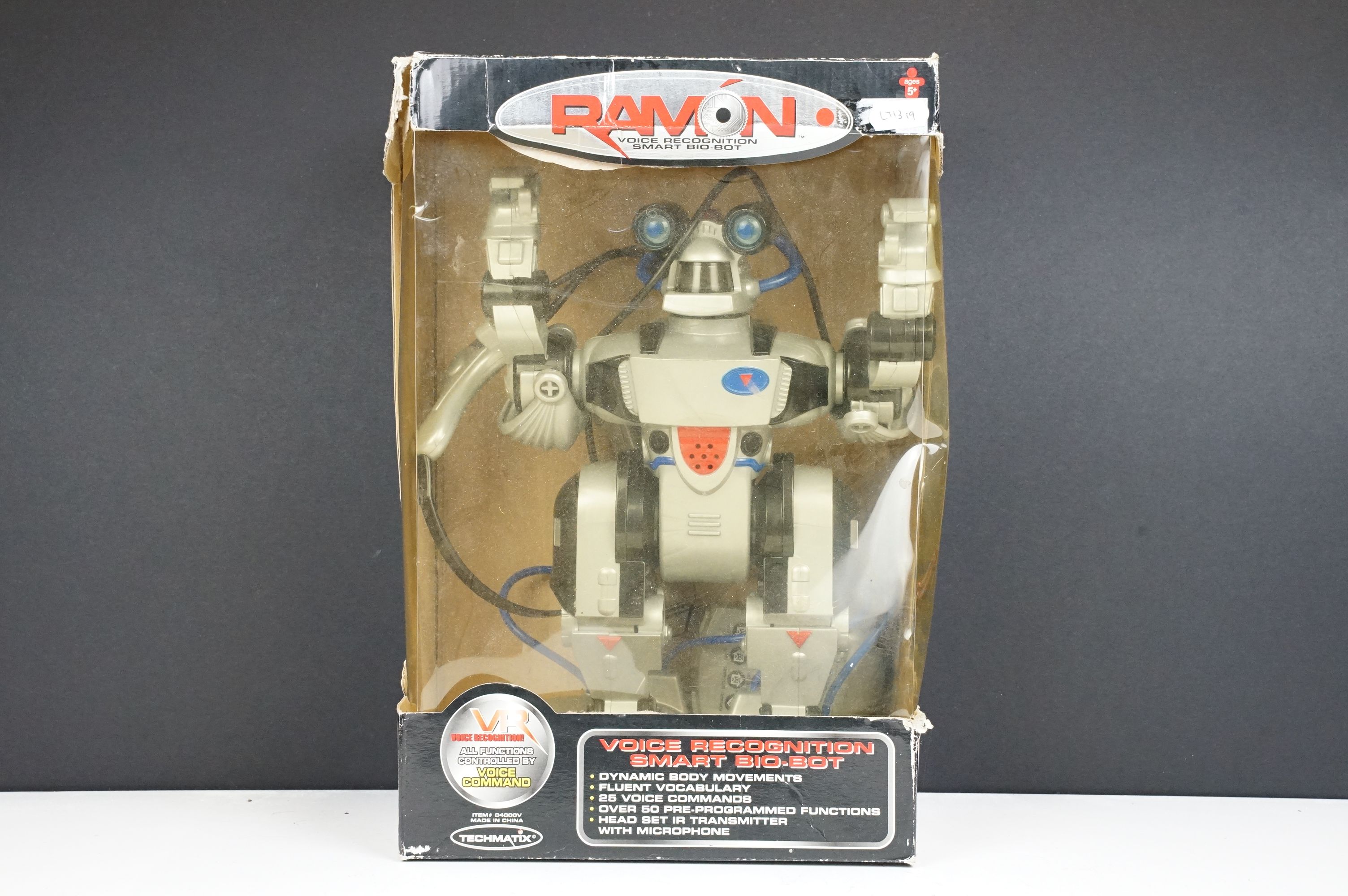 Boxed Ramon voice recognition smart bio bot robot in original packaging.