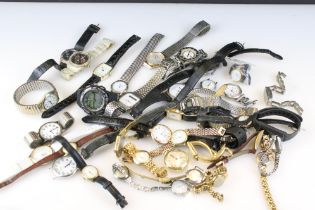 Collection of over 40 ladies & gents wristwatches to include Lorus, Pierre Cardin, Casio, Citron,