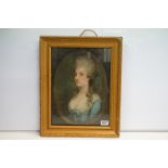 18/19th Century oil on canvas portrait of a regal lady 39cm x 29cm