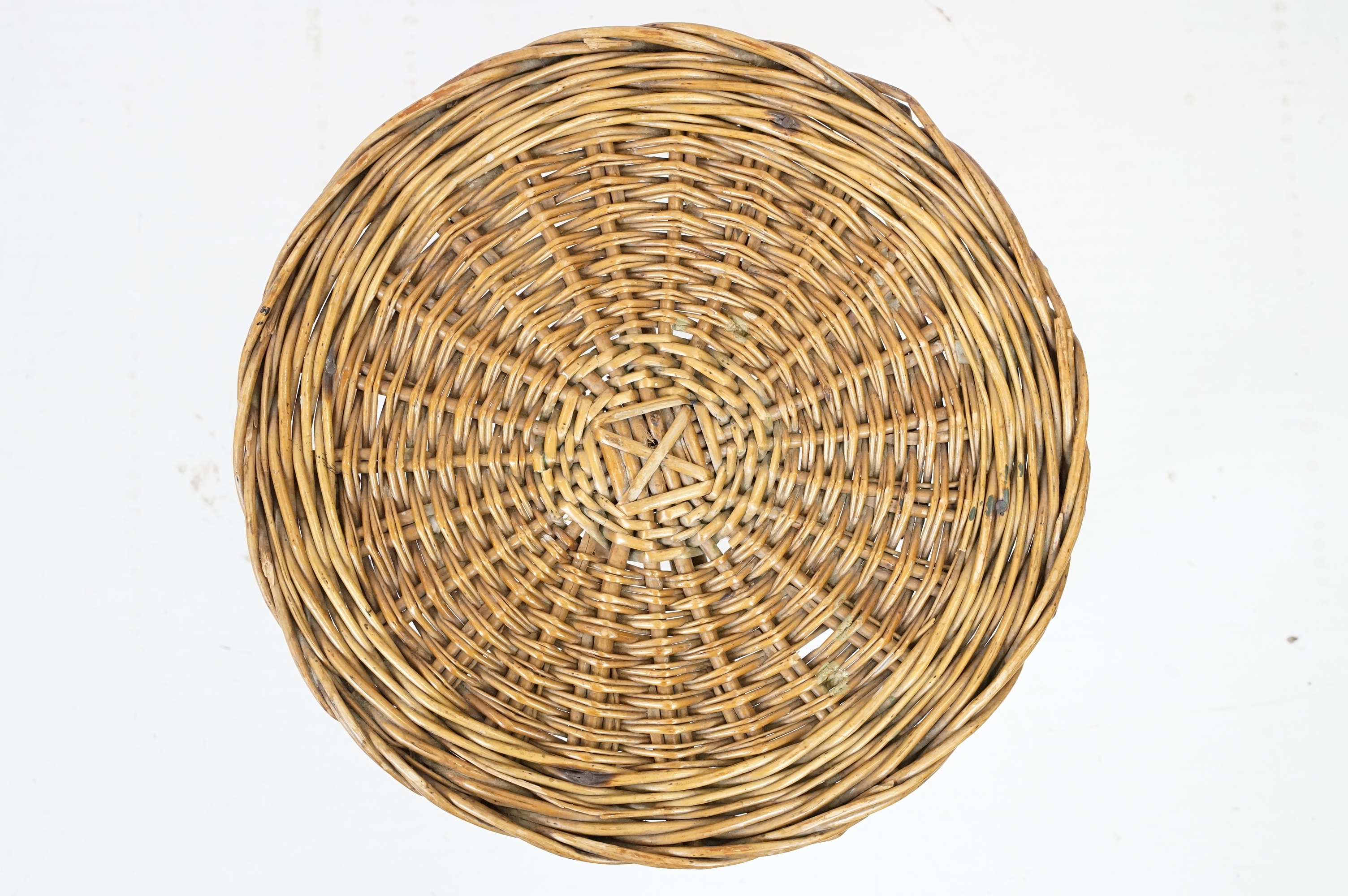 Pair of Wicker & Bamboo Stool or Stands, 36cm diameter x 36cm high - Image 2 of 7