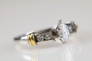 14ct white gold diamond dress ring, 1/2 carat total approx.