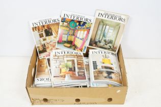 Collection of late 20th Century and early 21st Century World of Interiors magazines. approx 30 in