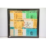 Wrestling Memorabilia & Autographs - Framed & glazed montage of 8 x vintage Wrestling programmes