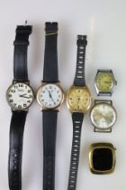 Group of six watches to include mechanical & quartz examples, featuring Sekonda, Pullman, Reflex,