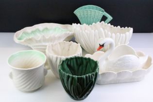 Collection of assorted Art Deco ceramics to include Sylvac and Dartmouth. Mostly Sylvac white