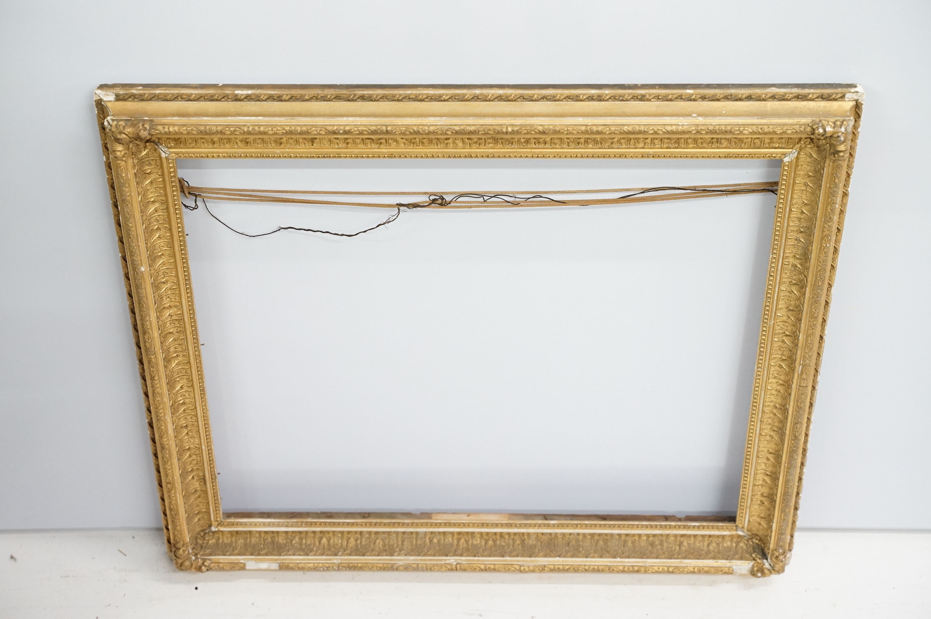 Collection of five picture frames all with moulded details including four gilt. Largest measures - Image 5 of 6