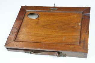 Early 20th Century Reeves & Sons artists palette box with leather handle. Measures 31cm wide.