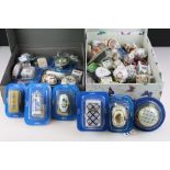 Collection of Del Prado miniature porcelain trinket boxes, some in card bubble packaging. (2)