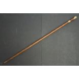 Vintage 18ct gold plated pummel cane