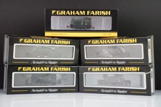 Five cased Graham Farish by Bachmann N gauge locomotives to include 371-060 Class 03 Diesel