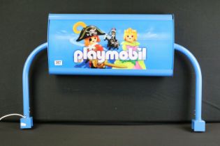 Playmobil Illuminating Advertising Sign / Shop Display with tubular metal supports, approx. length