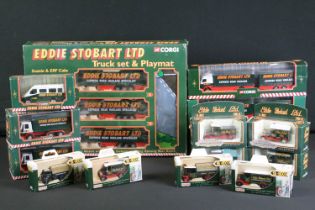 15 Boxed Eddie Stobart related diecast models to include Corgi 60008 Truck Set & Playmat, 4 x