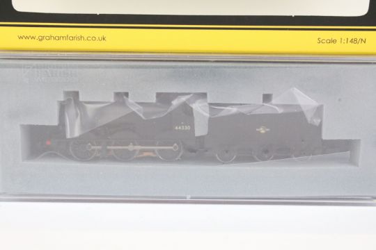 Four cased Graham Farish by Bachmann N gauge locomotives to include 372-326 Standard Class 3MT 82005 - Image 7 of 12