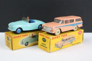 Two boxed Dinky diecast models to include 101 Sunbeam Alpine Sports in light blue / turquoise body