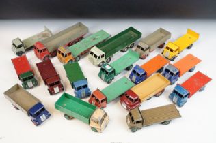 18 Mid 20th C Dinky commercial diecast models to include Foden and Guy Flat Truck examples in