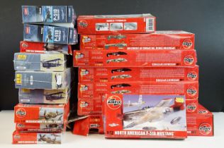 17 Boxed plastic model kits to include 12 x Airfix models featuring A02041 Hawker Typhoon, A01004