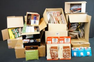 Large collection of carded & bagged HO / OO model railway accessories to include Modelscene, Hornby,