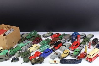 41 Mid 20th C Dinky diecast models to include Oldsmobile in dark blue, Chrysler in dark blue,