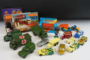 Collection of various diecast models to include boxed Matchbox MB17, Dinky 626 Military Ambulance,