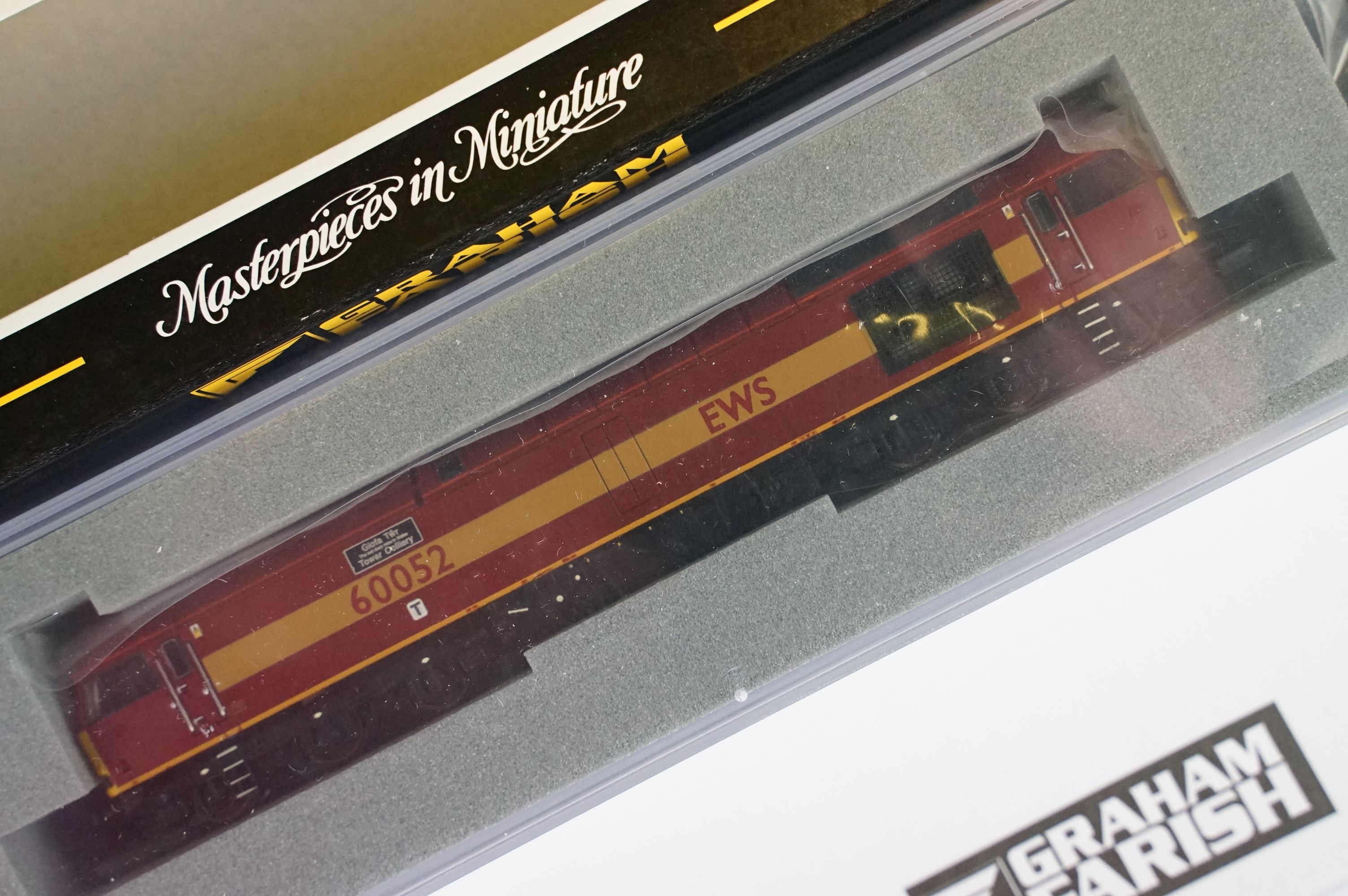 Three cased Graham Farish by Bachmann N gauge locomotives to include 371153 Class 37/4 37419 EWS, - Image 5 of 8