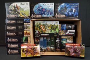 War Gaming - 22 boxed Osprey Games plastic miniature sets featuring Frostgrave, Oathmark, etc,