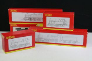Five boxed Hornby OO gauge locomotives to include R2937 GWR County of Cornwall No 1006, R2539 BR 0-