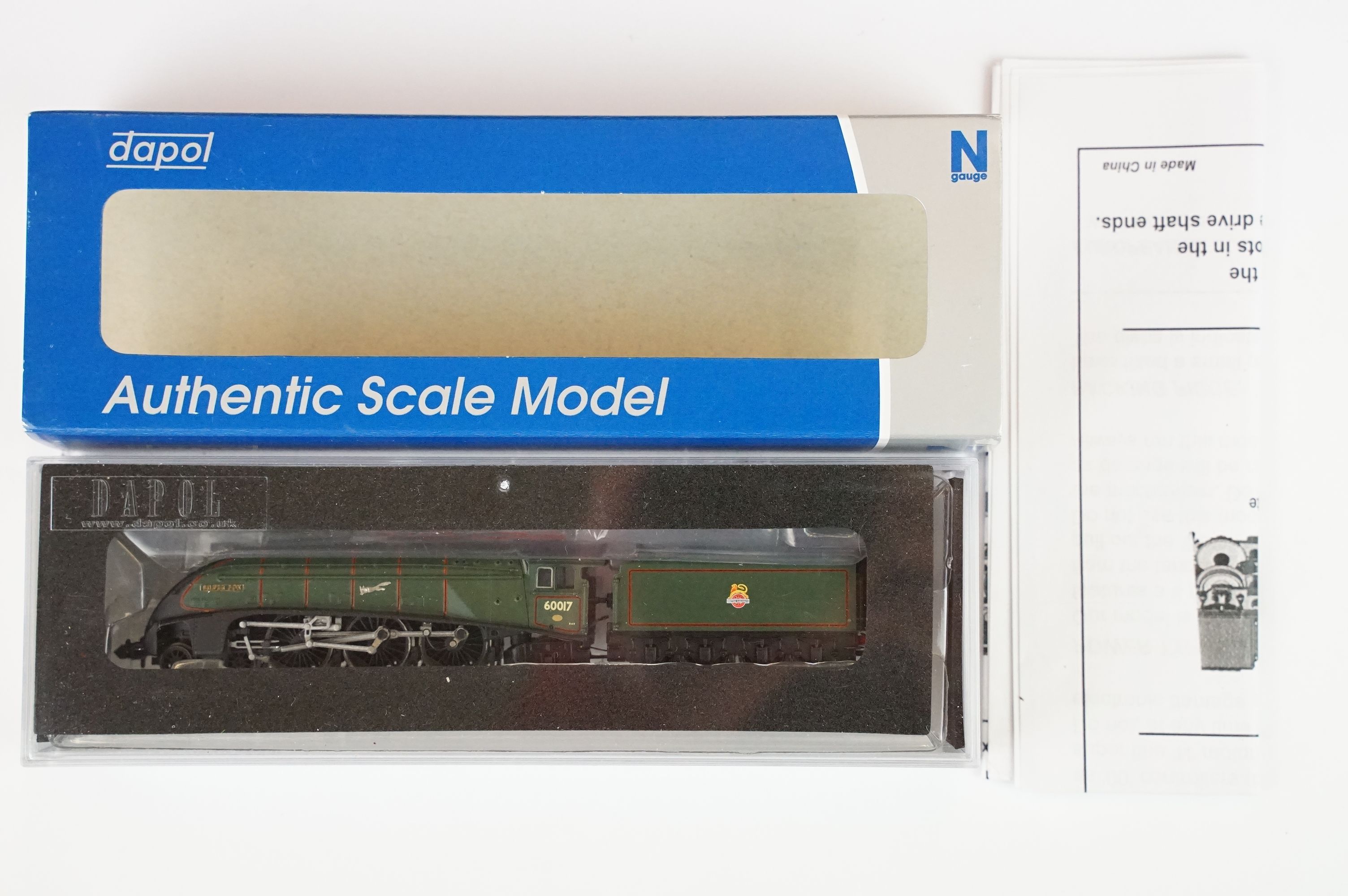 Two cased Dapol N gauge locomotives to include ND128B A4 Steam Locomotive 60017 Silver Fox BR - Image 2 of 8