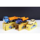 Three boxed French Dinky diecast models to include 585 Camion GAK Berliet, 24V Buick Roadmaster (