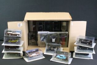 32 Boxed / cased GE Fabbri James Bond 007 diecast models featuring Goldfinger, Casino Royale, The