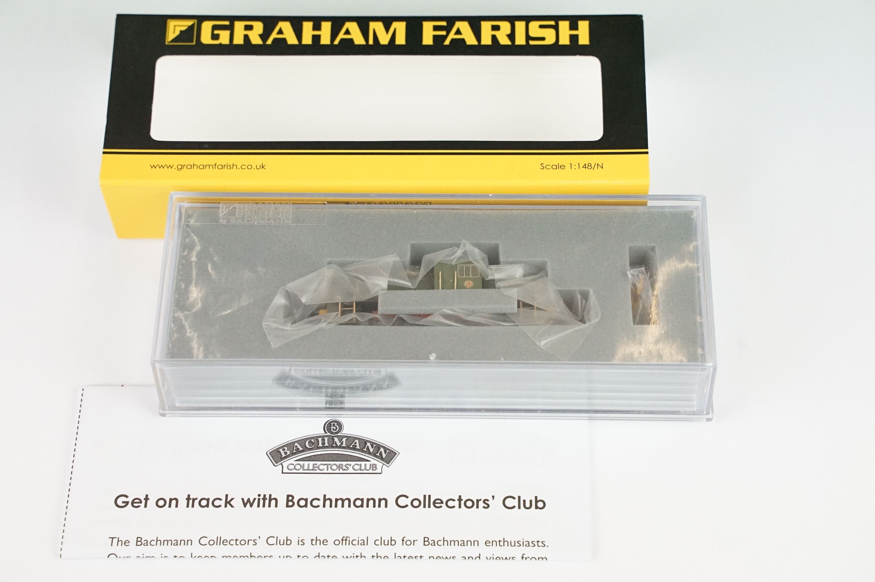 Four cased Graham Farish by Bachmann N gauge locomotives to include 371-061 Class 03 Diesel - Image 8 of 10