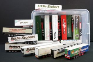 Collection of 18 1/50 scale diecast model haulage trailers to include mainly Eddie Stobart