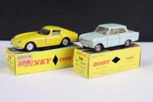 Two boxed French Dinky diecast models to include 506 Ferrari 275 GTB in yellow with black