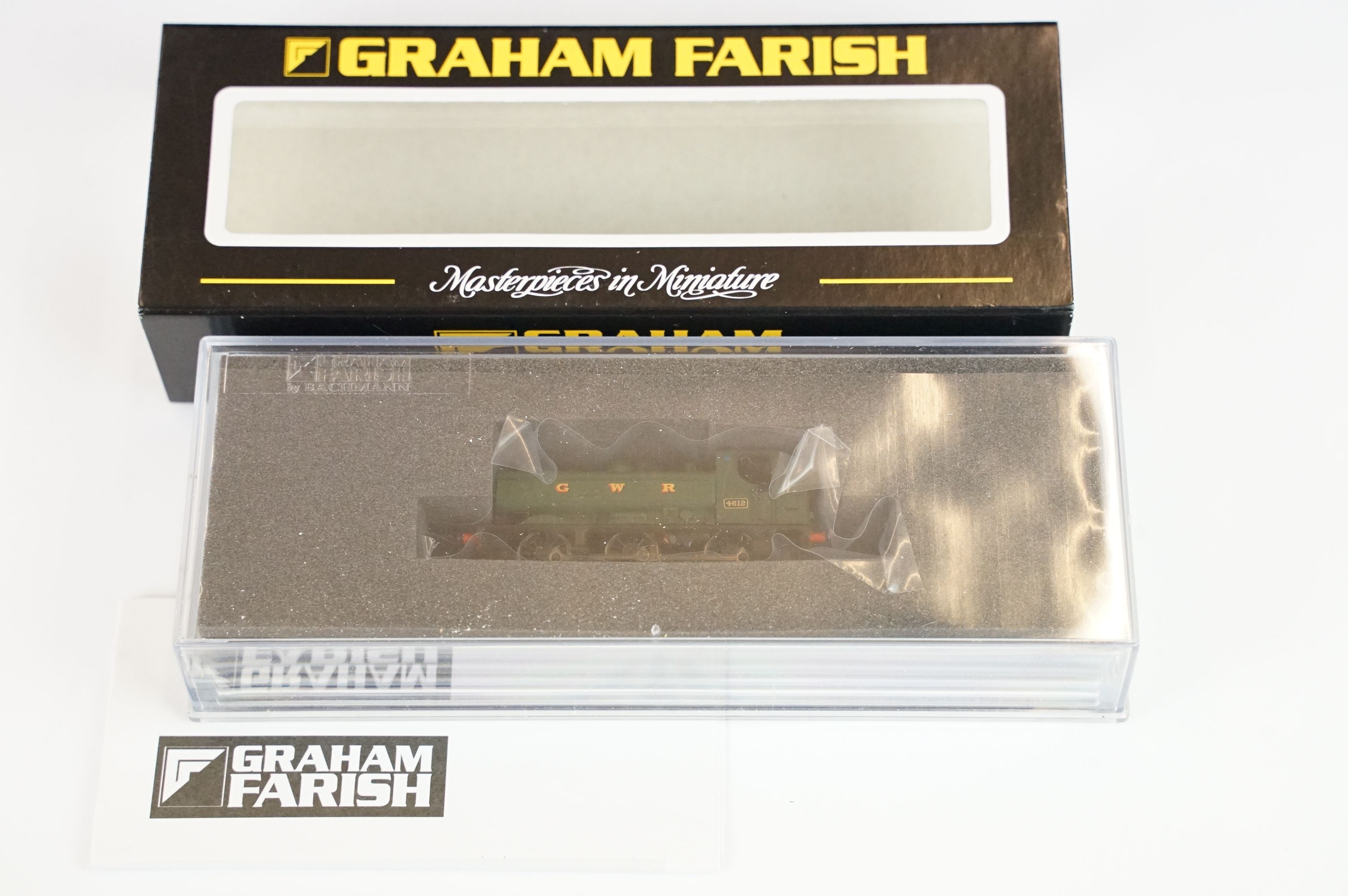 Five cased Graham Farish by Bachmann N gauge locomotives to include 371-905 57XX Pannier Tank 7713 - Image 5 of 11