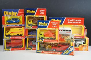 Ten boxed Dinky diecast models to include 274 Ford Transit Ambulance, 267 From The TV Series