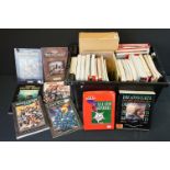 War Gaming - Around 58 War Gaming Books / Binders featuring Warhammer, Flames Of War, American West,