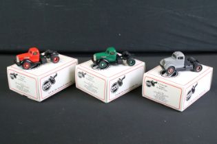 Three boxed US Model mint diecast models to include US-30A 1951 White Mustang WC 22 in Grey, US-