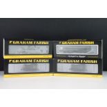 Four cased Graham Farish by Bachmann N gauge locomotives to include 371-061 Class 03 Diesel