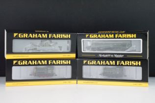 Four cased Graham Farish by Bachmann N gauge locomotives to include 371-061 Class 03 Diesel