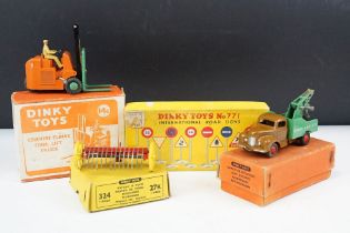 Four boxed Dinky diecast models to include 14C Coventry Climax Fork Lift Truck, 25X Breakdown Lorry,