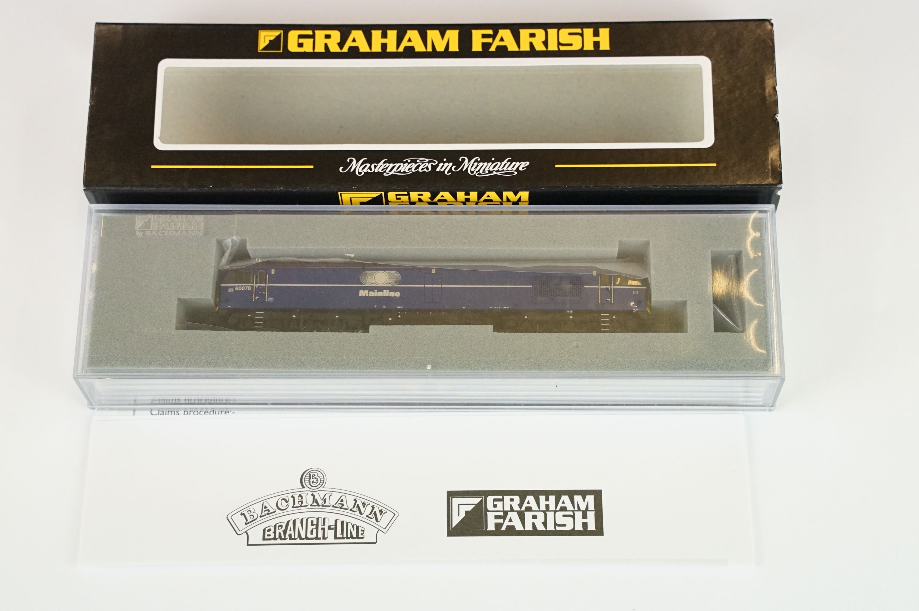 Three cased Graham Farish by Bachmann N gauge locomotives to include 371-350 Class 60 Diesel 60052 - Image 2 of 8
