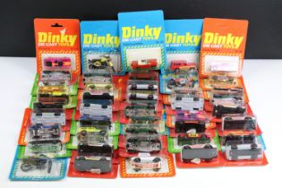 43 Carded Dinky 80s small scale diecast models to include 121 Chevy Blazer, 122 Sun Van, 129 T-