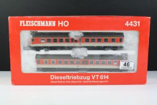 Boxed Fleischmann HO gauge 4431 DB 2 Car Diesel Railcar set
