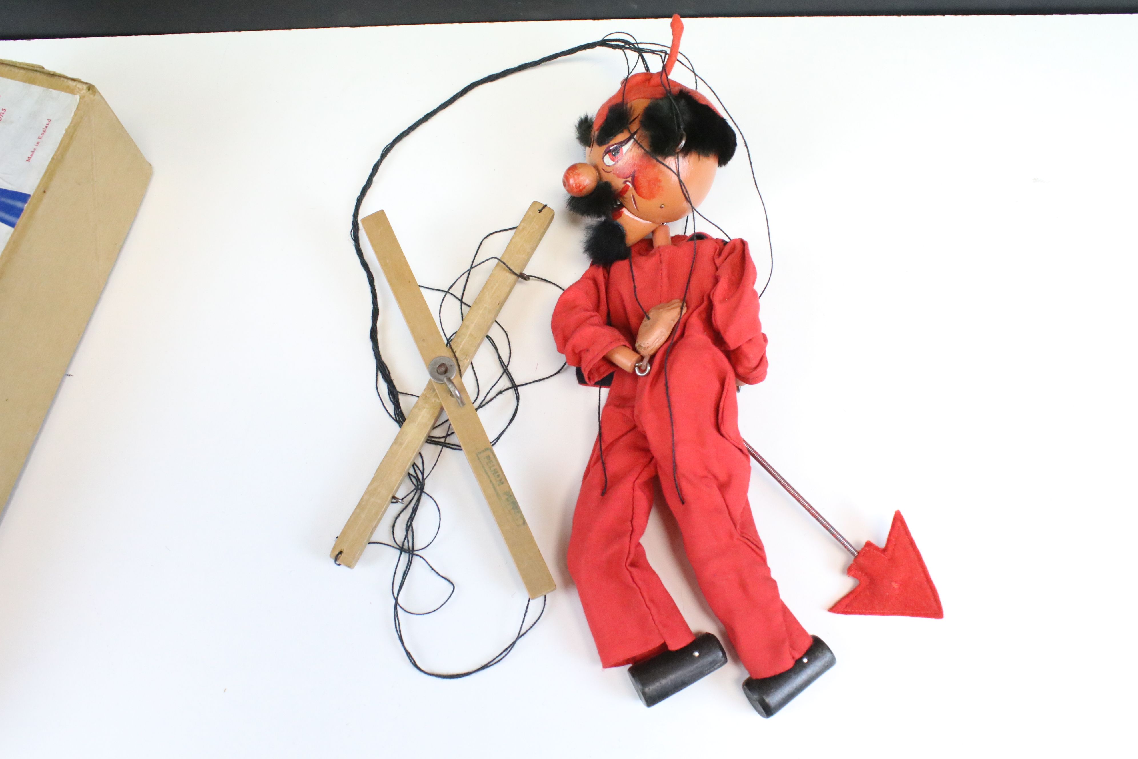 Boxed Pelham Puppet SM The Devil in red dress with arrow, contained within early - Image 10 of 12